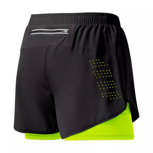 Short RP 2 en 1 avec Boxer intégré - Vert Fluo