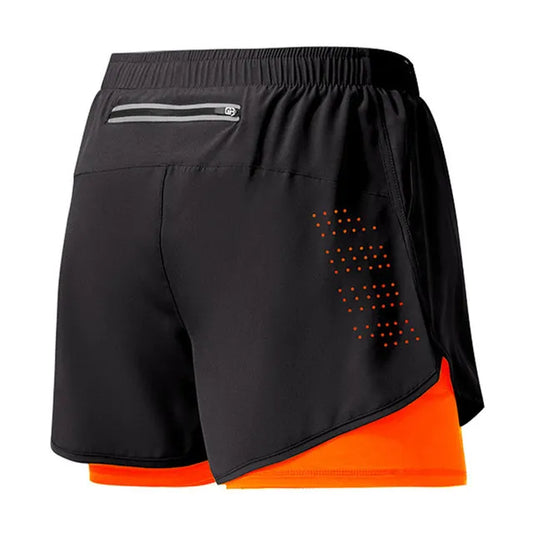 Short RP 2 en 1 avec Boxer intégré - Orangé